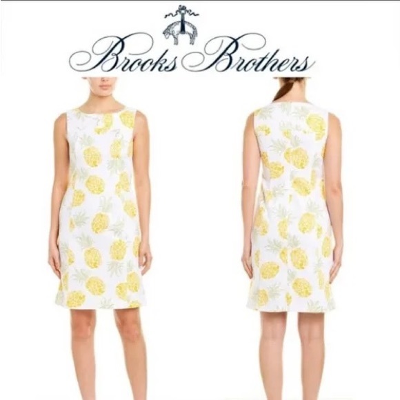 Brooks Brothers Pineapple Dress 2Petite - Picture 8 of 8